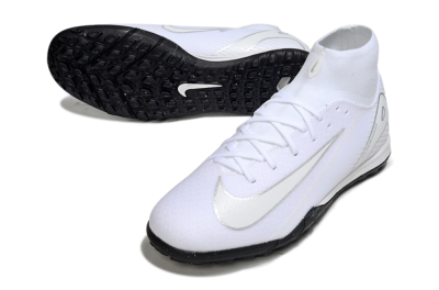 Nike Air Zoom Mercurial Superfly 10 Academy TF Artificial Turf Soccer Shoes - White/Silver/Black