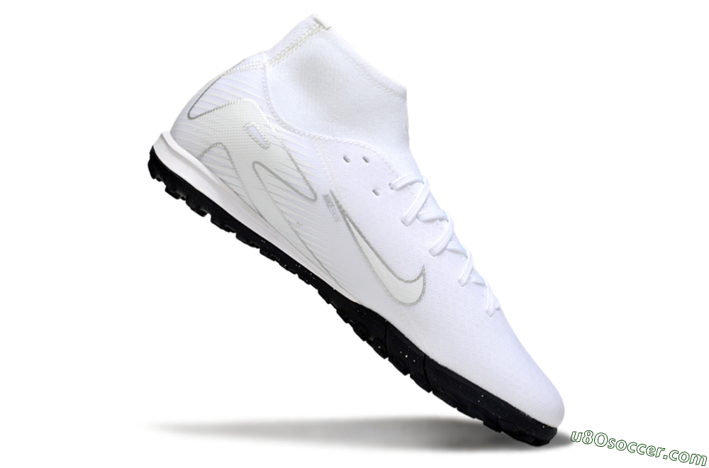 Nike Air Zoom Mercurial Superfly 10 Academy TF Artificial Turf Soccer Shoes - White/Silver/Black 4