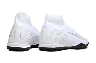 Nike Air Zoom Mercurial Superfly 10 Academy TF Artificial Turf Soccer Shoes - White/Silver/Black