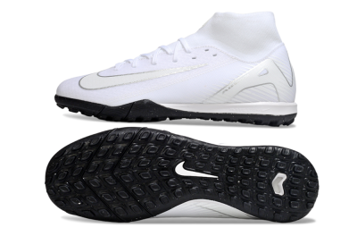 Nike Air Zoom Mercurial Superfly 10 Academy TF Artificial Turf Soccer Shoes - White/Silver/Black