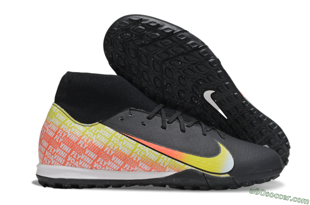 Nike Air Zoom Mercurial Superfly 10 Academy TF Artificial Turf Soccer Shoes - Black/Yellow/Red 1