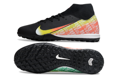 Nike Air Zoom Mercurial Superfly 10 Academy TF Artificial Turf Soccer Shoes - Black/Yellow/Red