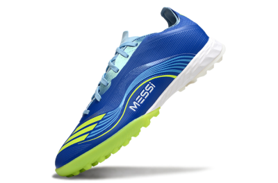 Messi x Adidas F50 Pro TF Artificial Turf Soccer Shoes - Blue/Yellow/White