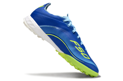 Messi x Adidas F50 Pro TF Artificial Turf Soccer Shoes - Blue/Yellow/White