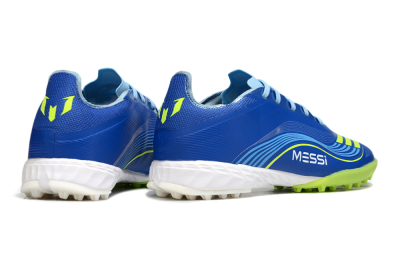 Messi x Adidas F50 Pro TF Artificial Turf Soccer Shoes - Blue/Yellow/White