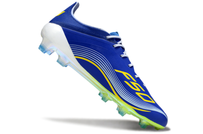 Messi x Adidas F50 Elite FG Firm Ground Soccer Cleats - Blue/Yellow/White