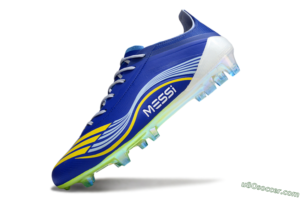 Messi x Adidas F50 Elite FG Firm Ground Soccer Cleats - Blue/Yellow/White 5