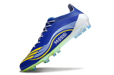 Messi x Adidas F50 Elite FG Firm Ground Soccer Cleats - Blue/Yellow/White