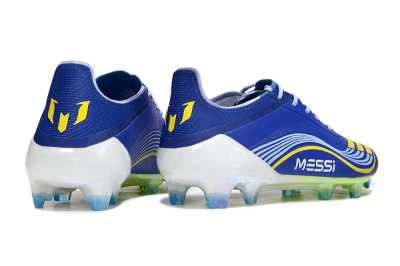 Messi x Adidas F50 Elite FG Firm Ground Soccer Cleats - Blue/Yellow/White