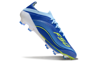 Messi x Adidas F50 Elite FG Firm Ground Soccer Cleats - Blue/Yellow/White