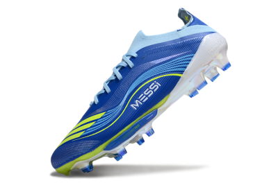 Messi x Adidas F50 Elite FG Firm Ground Soccer Cleats - Blue/Yellow/White
