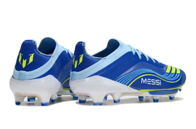 Messi x Adidas F50 Elite FG Firm Ground Soccer Cleats - Blue/Yellow/White