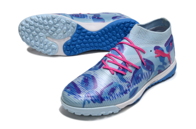Puma Future 8 Ultimate TF Artificial Turf Soccer Shoes - Blue/Pink/White