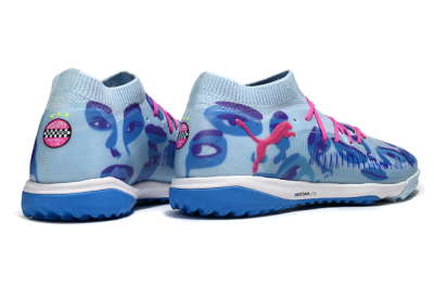 Puma Future 8 Ultimate TF Artificial Turf Soccer Shoes - Blue/Pink/White