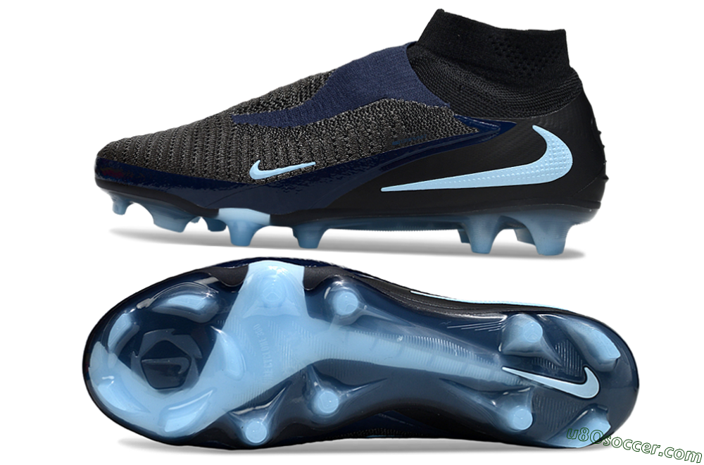 Nike Phantom 6 Elite High FG Firm Ground Soccer Cleats - Silver/White/Black 0