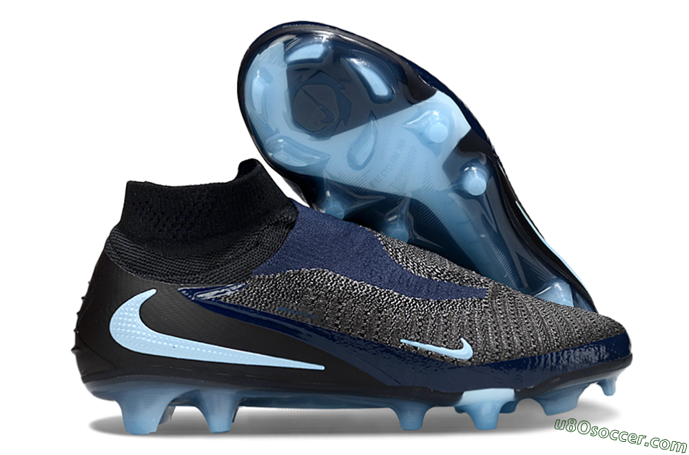 Nike Phantom 6 Elite High FG Firm Ground Soccer Cleats - Silver/White/Black 1