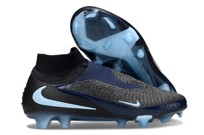 Nike Phantom 6 Elite High FG Firm Ground Soccer Cleats - Silver/White/Black