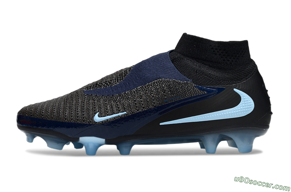 Nike Phantom 6 Elite High FG Firm Ground Soccer Cleats - Silver/White/Black 2