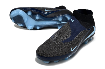 Nike Phantom 6 Elite High FG Firm Ground Soccer Cleats - Silver/White/Black