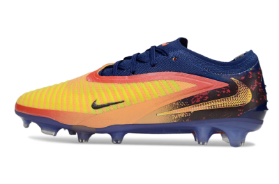 Nike Phantom 6 Elite Low FG Firm Ground Soccer Cleats - Yellow/Red/Blue/Gold
