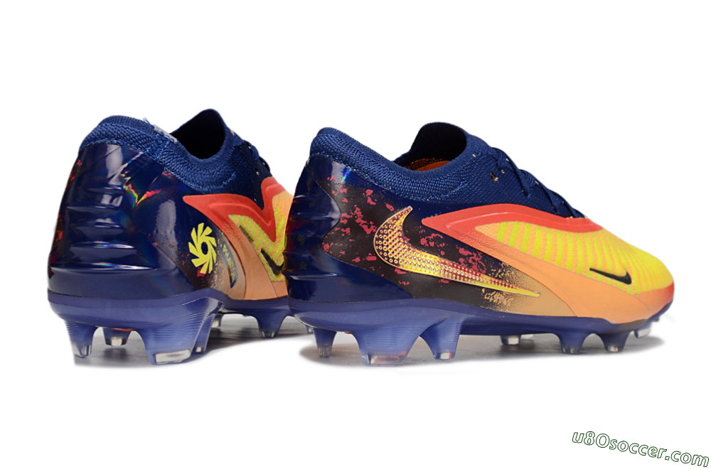 Nike Phantom 6 Elite Low FG Firm Ground Soccer Cleats - Yellow/Red/Blue/Gold 6