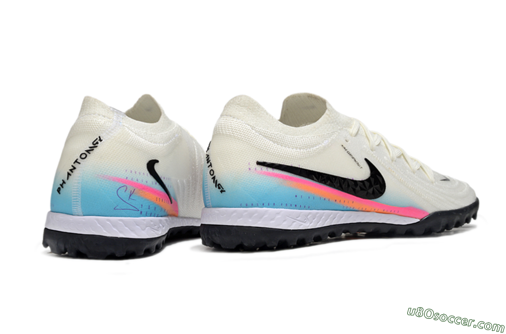 Nike Phantom GX 2 Elite TF Artificial Turf Soccer Shoes - White/Red/Jade 6