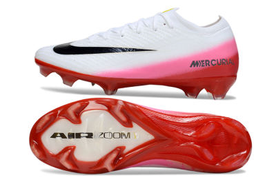 Nike Air Zoom Mercurial Vapor 16 Elite FG Firm Ground Soccer Cleats - White/Pink/Red