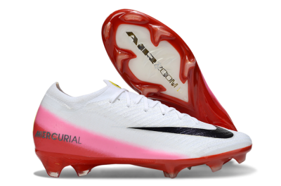 Nike Air Zoom Mercurial Vapor 16 Elite FG Firm Ground Soccer Cleats - White/Pink/Red