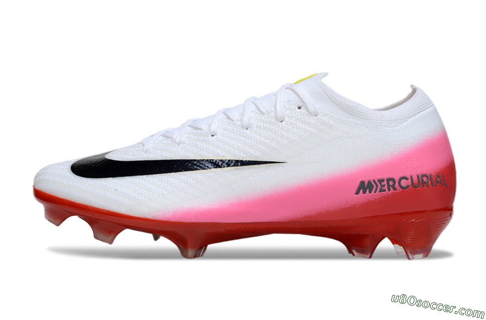 Nike Air Zoom Mercurial Vapor 16 Elite FG Firm Ground Soccer Cleats - White/Pink/Red 2