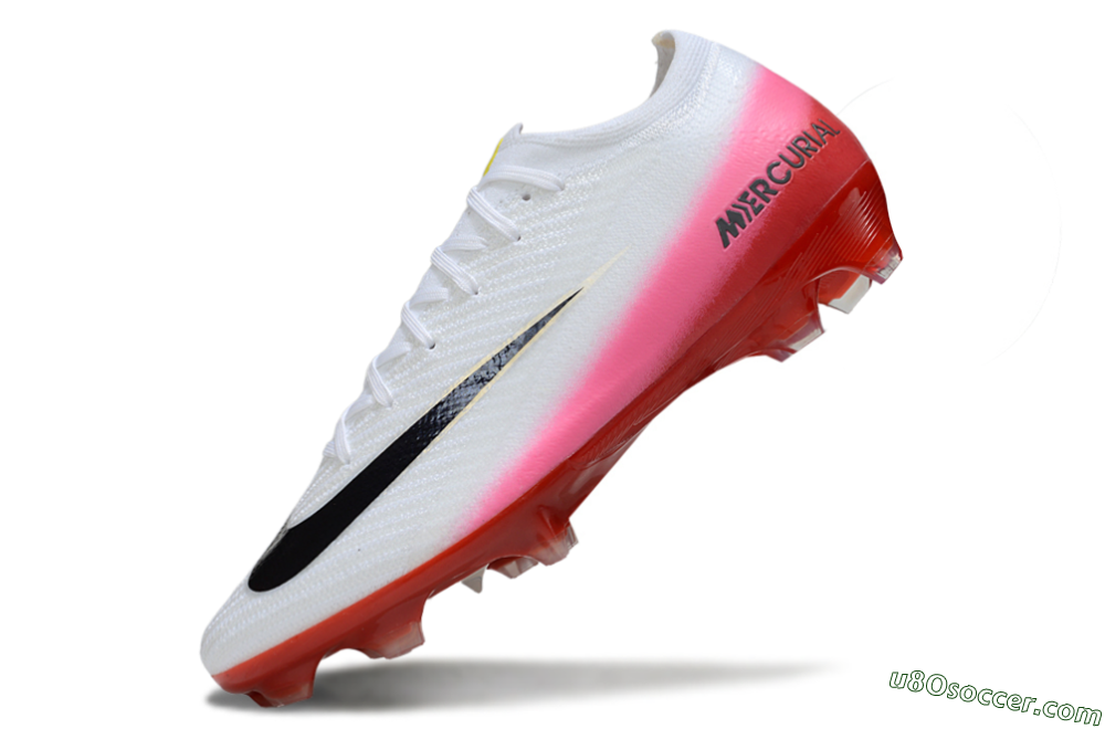 Nike Air Zoom Mercurial Vapor 16 Elite FG Firm Ground Soccer Cleats - White/Pink/Red 5