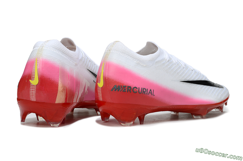 Nike Air Zoom Mercurial Vapor 16 Elite FG Firm Ground Soccer Cleats - White/Pink/Red 6