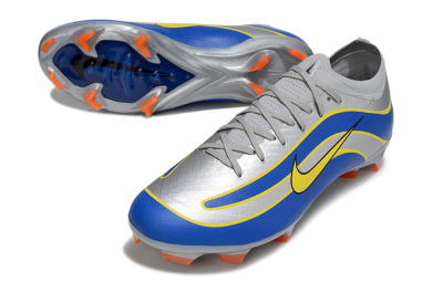 Nike Air Zoom Mercurial Vapor 16 Elite FG Firm Ground Soccer Cleats - Silver/Blue/Yellow