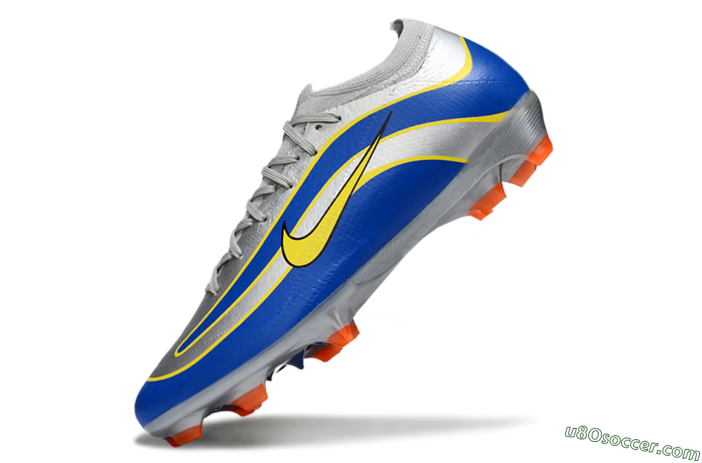 Nike Air Zoom Mercurial Vapor 16 Elite FG Firm Ground Soccer Cleats - Silver/Blue/Yellow 6