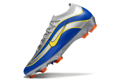 Nike Air Zoom Mercurial Vapor 16 Elite FG Firm Ground Soccer Cleats - Silver/Blue/Yellow