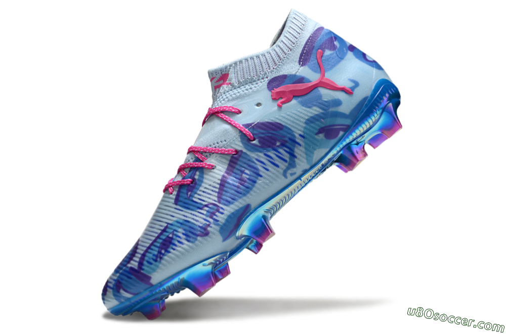 Puma Future 8 Ultimate FG Firm Ground Soccer Cleats - Blue/Pink/Black 6