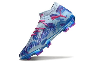 Puma Future 8 Ultimate FG Firm Ground Soccer Cleats - Blue/Pink/Black