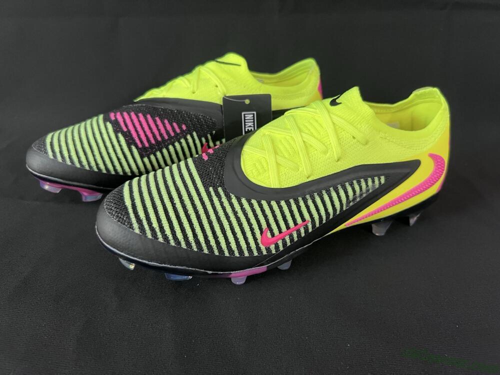 Nike Phantom 6 Elite Low FG Firm Ground Soccer Cleats - Yellow/Black/Pink