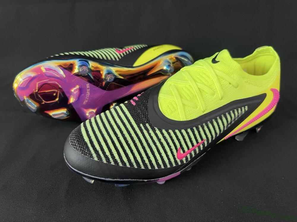 Nike Phantom 6 Elite Low FG Firm Ground Soccer Cleats - Yellow/Black/Pink