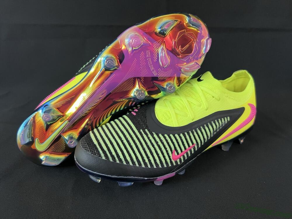 Nike Phantom 6 Elite Low FG Firm Ground Soccer Cleats - Yellow/Black/Pink