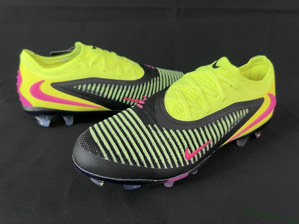 Nike Phantom 6 Elite Low FG Firm Ground Soccer Cleats - Yellow/Black/Pink