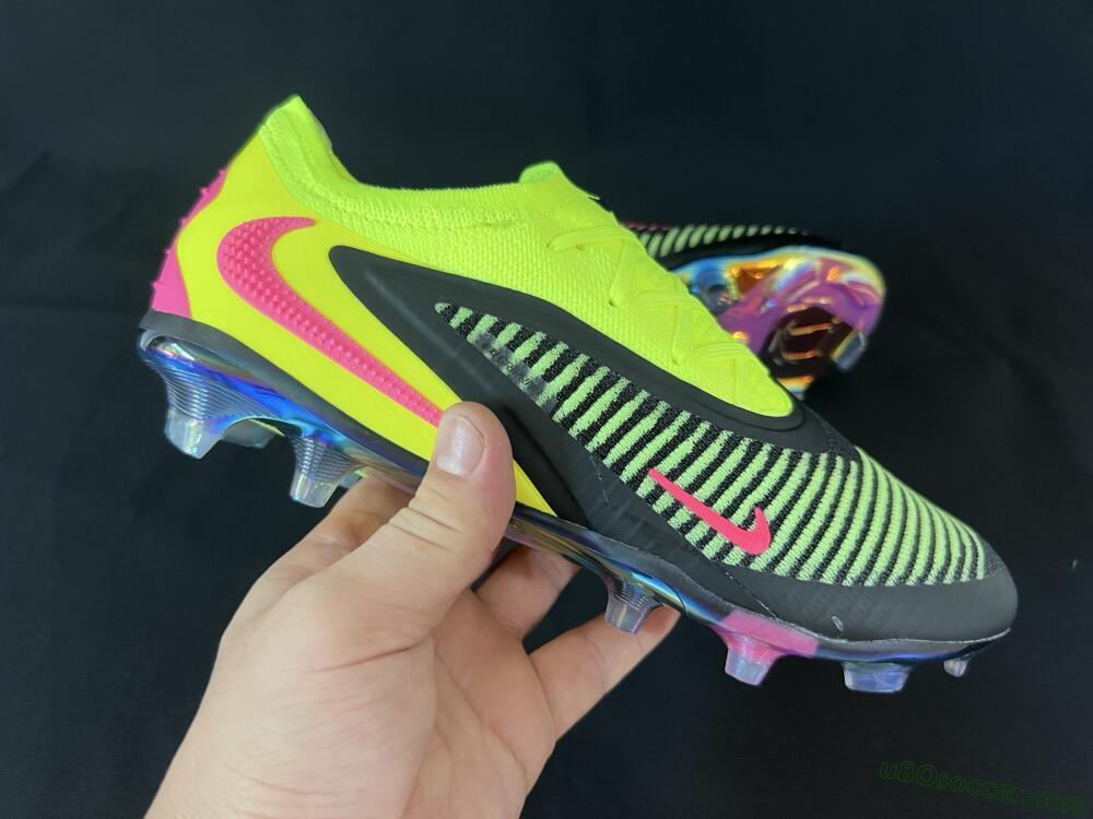 Nike Phantom 6 Elite Low FG Firm Ground Soccer Cleats - Yellow/Black/Pink