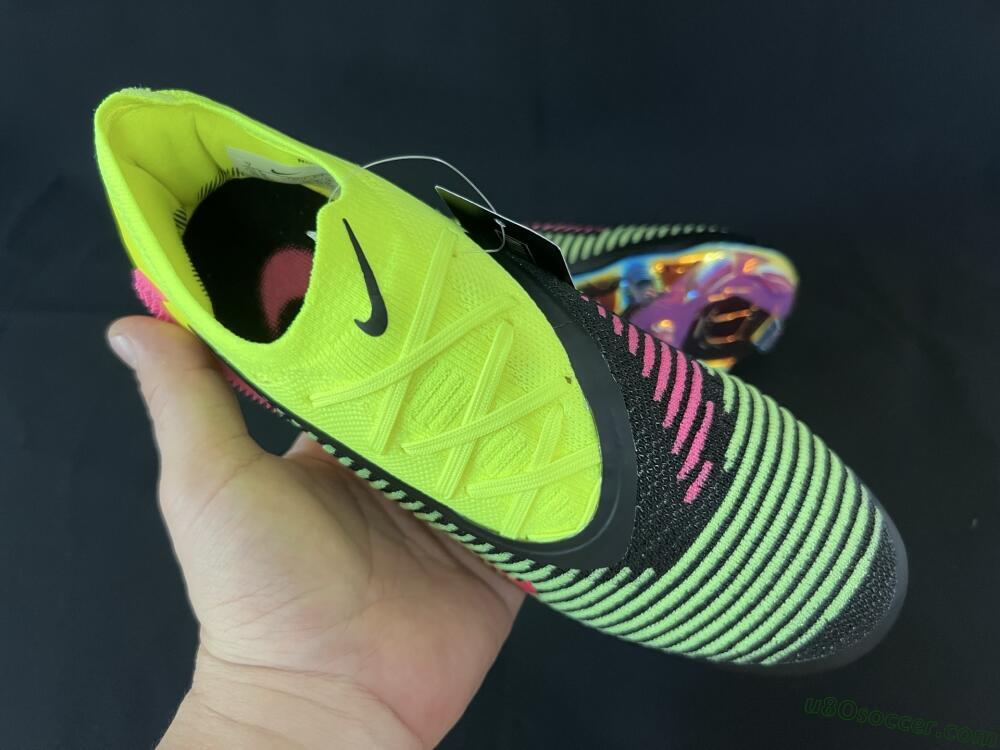 Nike Phantom 6 Elite Low FG Firm Ground Soccer Cleats - Yellow/Black/Pink