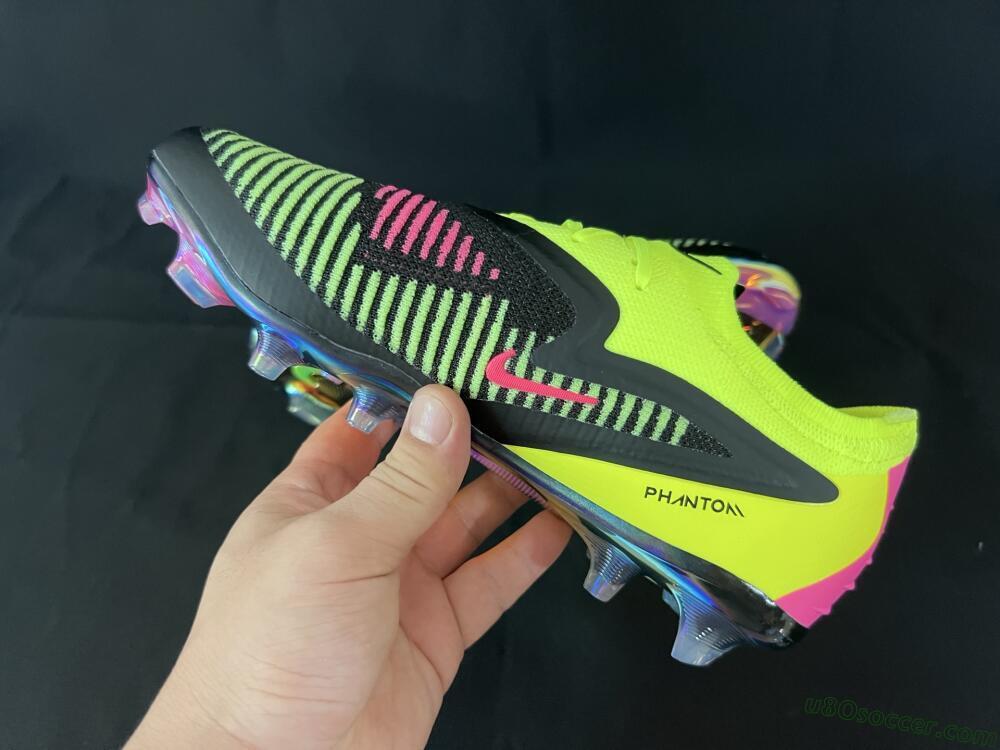 Nike Phantom 6 Elite Low FG Firm Ground Soccer Cleats - Yellow/Black/Pink