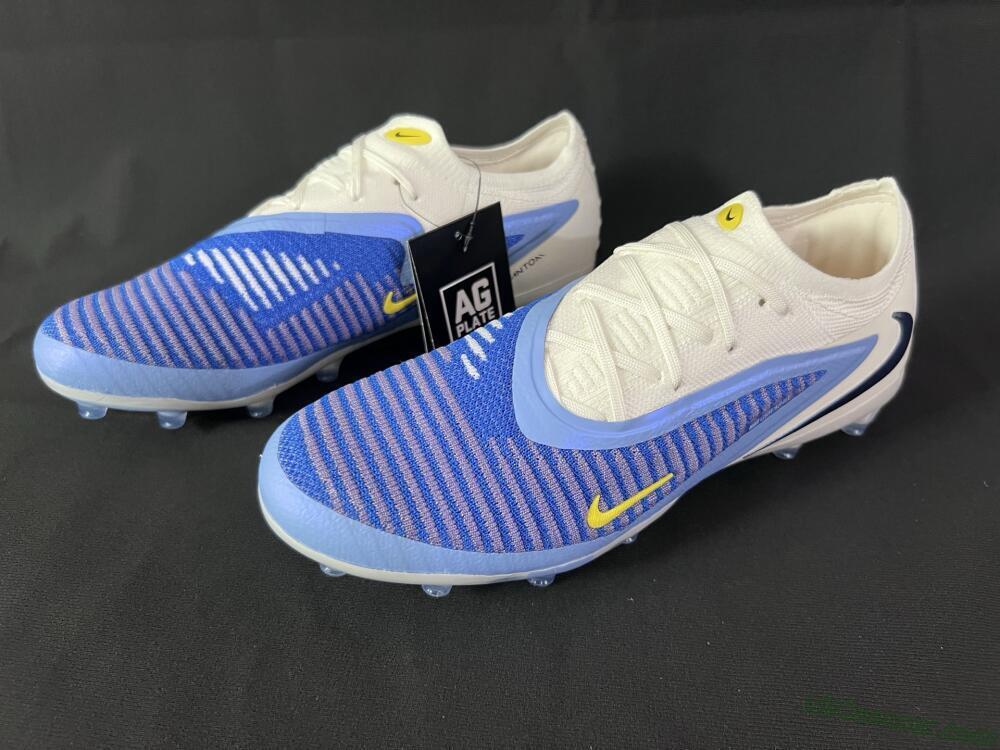 Nike Phantom 6 Elite Low FG Firm Ground Soccer Cleats - Blue/White/Yellow