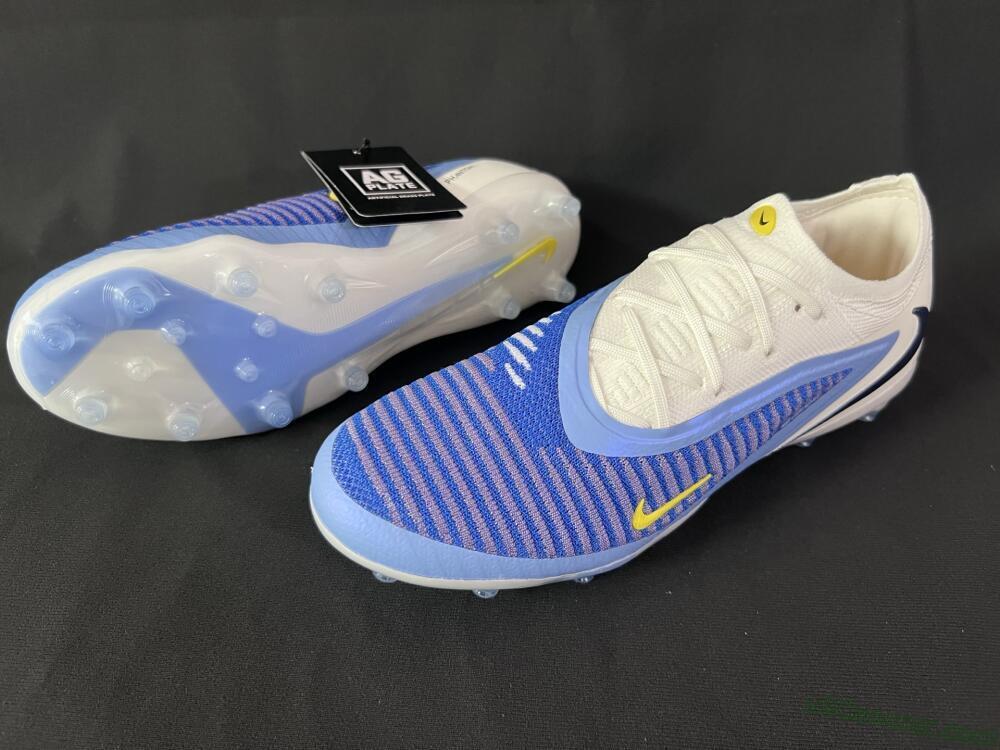 Nike Phantom 6 Elite Low FG Firm Ground Soccer Cleats - Blue/White/Yellow