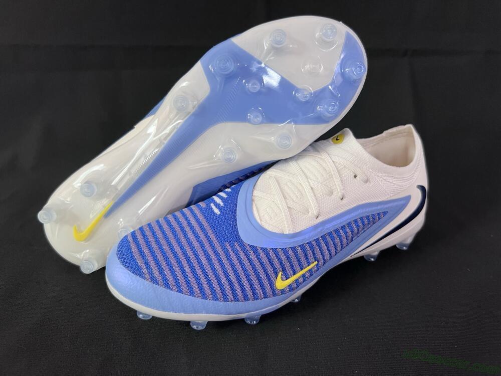 Nike Phantom 6 Elite Low FG Firm Ground Soccer Cleats - Blue/White/Yellow