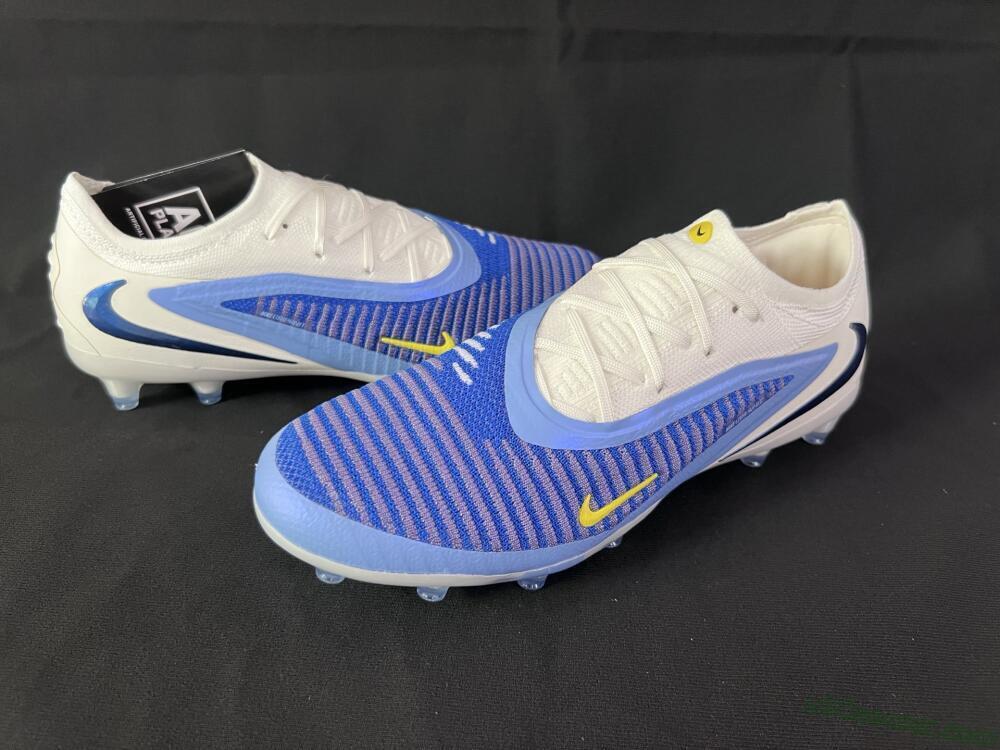 Nike Phantom 6 Elite Low FG Firm Ground Soccer Cleats - Blue/White/Yellow
