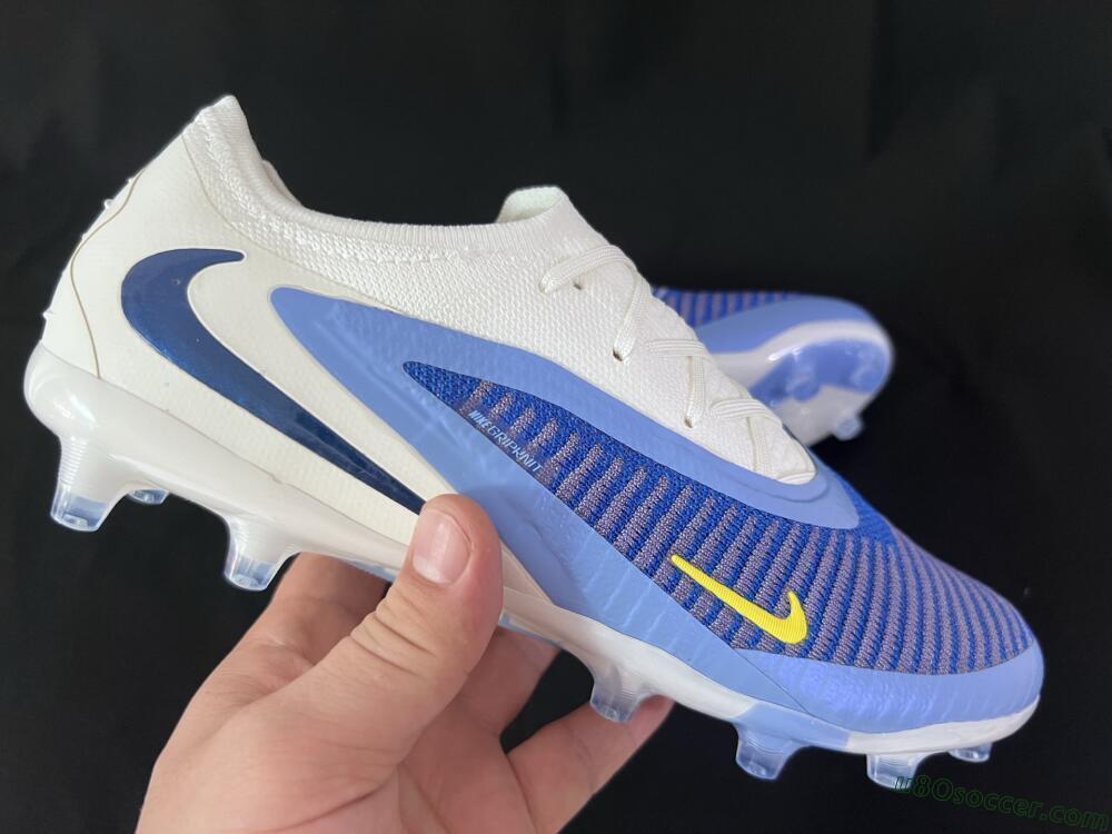 Nike Phantom 6 Elite Low FG Firm Ground Soccer Cleats - Blue/White/Yellow