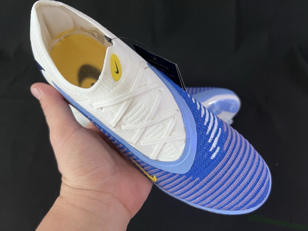 Nike Phantom 6 Elite Low FG Firm Ground Soccer Cleats - Blue/White/Yellow