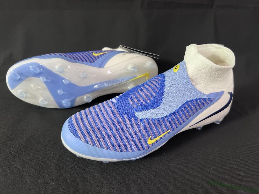 Nike Phantom 6 High Elite AG Artificial Grass Soccer Cleats - Blue/White/Black